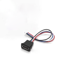 Prise d'alimentation femelle USB 2.0 à 4 fils Connecteurs de port de charge à 4 broches avec câbles PH2.0 Bornes électriques Prise d'interface USB