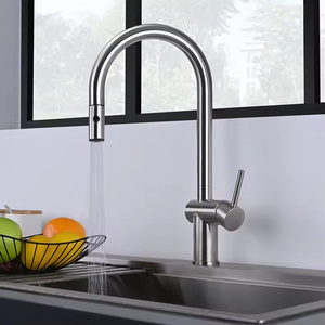 Modern 304 Stainless Steel 360 Swivel Cold and Hot Brushed Pull-down Extendable Kitchen Faucets Mixer Sink Faucets Kitchen <strong>Tap</strong> - Product Image 3