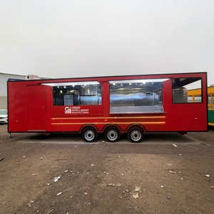 Food truck mobile à bois pour pizzas, cuisine préfabriquée, remorque de vente de nourriture, camion de restauration entièrement équipé - Product Image 1
