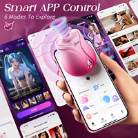 Jouet rose à 10 modes de succion et de vibration avec application IA, stimulateur clitoridien et mamelon, vibromasseur, jouet sexuel, bijou fétichiste pour femmes et couples