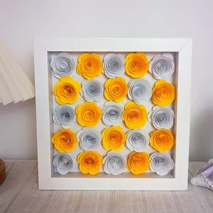 factory direct wholesale customize 3D Shadow box frame 8x8 8x10 for paper flower design arts frame