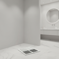 Diffuseur d'air carré moderne détachable pour plafond HVAC, grille de sortie d'air multidirectionnelle en plastique et aluminium