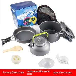<strong>Camping</strong> Outdoor Supplies Lightweight Aluminum Kettle &amp; Teapot Cookware Portable <strong>Camping</strong> <strong>Set</strong> - Product Image 2