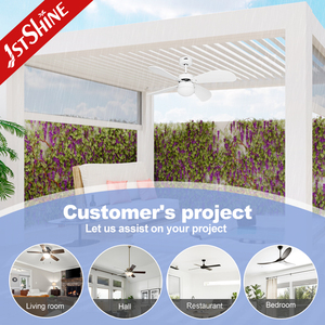 1stshine Luz de ventilador de techo Impermeable 6 velocidades Fácil de limpiar Al Aire Libre Eléctrico Regulable Led Luz de ventilador de techo - Product Image 5