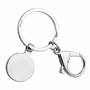 Anello in Metallo da 35 mm con Token e Moschettone Portachiavi Personalizzabile con Logo, Dimensione 25mm - Product Image 2