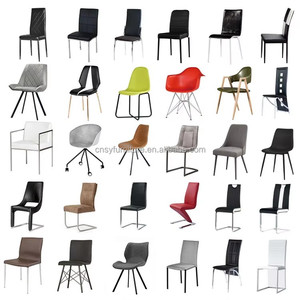 <span class=keywords><strong>Chaise</strong></span> de salle à manger en plastique de style nordique moderne, panneau MDF et métal aluminium pour la maison, le bureau ou la restauration - Product Image 6