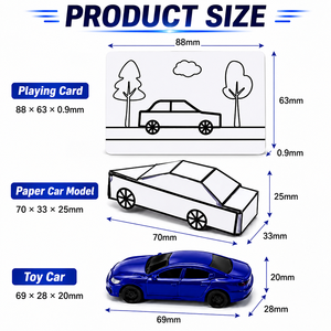 Trucco Magico Auto che Appare: da Disegno a Auto Reale, Giocattolo Magico 3D, Illusione Ottica, Oggetto di Scena per Magia Ravvicinata, Regalo per Feste di Bambini, Giocattolo Magico - Product Image 3