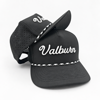 Casquette de baseball 5 panneaux imperméable avec perforations laser, broderie 3D en relief, fermeture snapback, unisexe, sport de plein air, séchage rapide