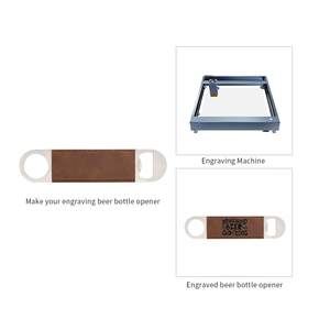Ouvre-bouteille plat multifonction en acier inoxydable durable avec manche en bois brun vintage 1,6 po x 7 po Glowforge Xtool Laser - Product Image 4