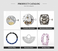 Nouveau design, mouvement de montre mécanique automatique de précision avec tourbillon central personnalisé