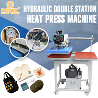 Presse à Chaud Électrique Hydraulique Automatique Double Station 50x70cm 110V/220V pour Sublimation de T-shirts et Transfert DTF