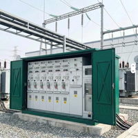 Poste de transformateur photovoltaïque compact mobile 1000kVA 1500kVA 13.2kV/480V, substation compacte 40.5kV en métal