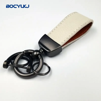 Porte-clés de voiture en cuir avec logo en métal pour BMW Mercedes VW Audi Toyota Honda Hyundai Peugeot Ford porte-clés accessoires anti-perte