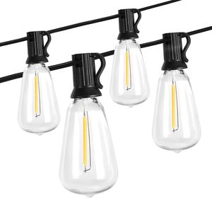 Cadena de luces LED de grado comercial ST38 E12 conectable boda vacaciones fiesta iluminación guirnalda Retro Edison filamento bombilla UE - Product Image 1