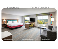 Service OEM, mobilier de chambre d'hôtel moderne et luxueux 4-5 étoiles, en chêne massif, écologique, sur mesure