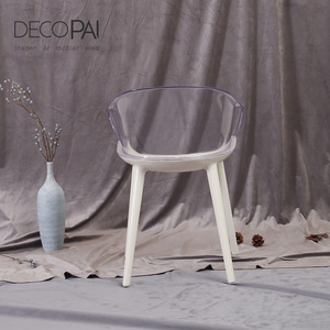 Moderno diseño nórdico de plástico <span class=keywords><strong>PC</strong></span> claro de cristal transparente sillón de silla de comedor - Product Image 3