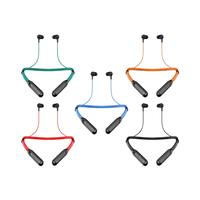 Dapat disesuaikan HIFI nirkabel untuk Bluetooth Earphone Neckband Headset dengan indikator baterai Digital JL Chipset