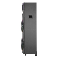 Speaker Party MT-1286A Produk Terlaris Terbaru Double 12 Inch Subwoofer Box Kayu Lampu LED Speaker Rechargeable