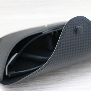 Silk Road Story – étui à lunettes en cuir, rectangulaire, noir, motif en Fiber de carbone, sac de rangement de protection pour lunettes de soleil - Product Image 4