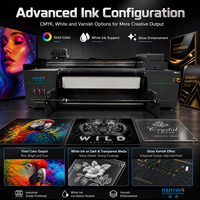 Nouvelle imprimante hybride UV entièrement automatique de 1,9 m avec encre jet d'encre CMYK et vernis blanc