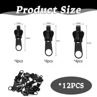 Kit de réparation de curseur de fermeture éclair métallique, pièces de rechange personnalisées pour tirettes de fermeture éclair, accessoires de fermeture éclair pour vêtements et sacs