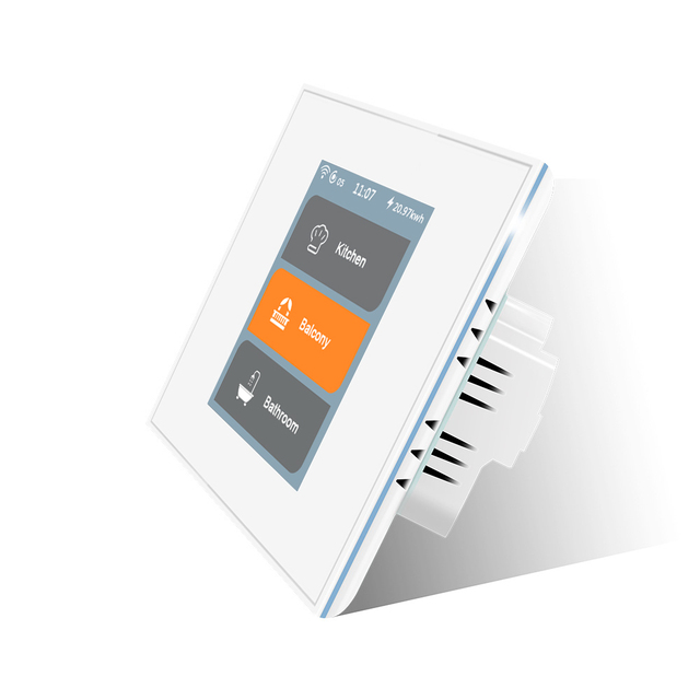 Home Automation Manufacturer Matter LCD Touch Smart Light Wall Switch support voice control by Google/Alexa/Homekit