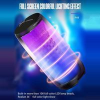 Altavoz Portátil Hopestar P49 de 10W con Bluetooth, Resistente al Agua IP67, Luz RGB, Sonido Estéreo TWS 360 °   Altavoz Inalámbrico para Exteriores con Sonido Envolvente