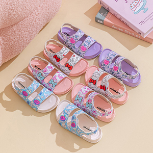 Sandali estivi da ragazza alla moda pantofole traspiranti da esterno soffice soletta leggera chiusura Slip-On per bambini per l'autunno - Product Image 6