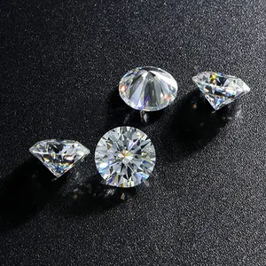 Wholesale Round SynthetiC Moissanite Stones Brilliant Cut DEF White VVS1 Clarity 1.0mm To 2.9mm GRA Star 1 Carat
