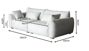 جلد أصلي عصري مقطعي للأثاث الداخلي لغرفة المعيشة رخيص الطراز المعاصر للحمام والفيلا - Product Image 4