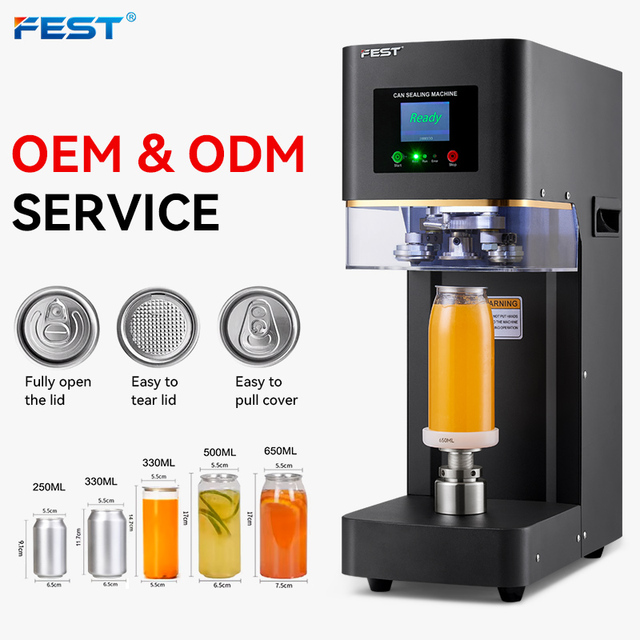 FEST PET Bottle Can Sealer Machine Aluminum Can Sealing Machine Soda Beer Juice Can Seal Machine