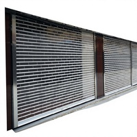 Volet roulant automatique en polycarbonate haute clarté avec cadre en acier inoxydable et grille de sécurité pour bijouterie