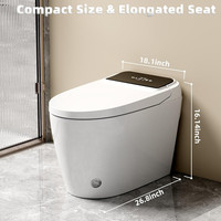 Bon Prix Nouveau Design P-trap/S-trap Salle de Bain Siège Chauffant Allongé Lavage Arrière Sans Tissu Bidet Toilette