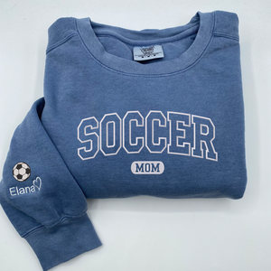 Autunno inverno <span class=keywords><strong>calcio</strong></span> mamma felpa o t-shirt modello 3D ricamato nome sulla manica Logo anteriore regalo perfetto per la mamma - Product Image 3