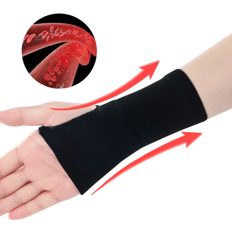 Black/Skin Thin Hand Braces Wrist Support Compression Sleeve For Carpal Tunnel Men Women