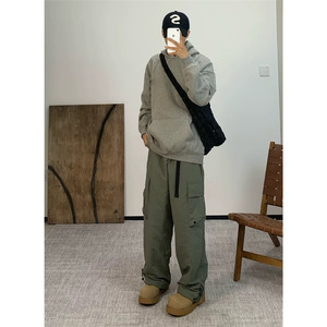 <span class=keywords><strong>Felpa</strong></span> <span class=keywords><strong>in</strong></span> Cotone Pesante di Alta Qualità con Stampa Floccata, Logo Personalizzato, Manica Lunga, <span class=keywords><strong>Felpa</strong></span> con Cappuccio da Uomo, Abbigliamento - Product Image 3