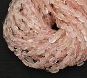 Perles de quartz rose naturel, faites à la main, petites pierres précieuses en forme de nuget, 5x6mm à 5x9mm - Product Image 3