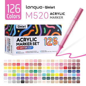 Marqueurs à double trait de 126 couleurs, stylos acryliques métalliques scintillants, non effaçables, pour <span class=keywords><strong>dessin</strong></span>, gribouillage, création de cartes, scrapbooking, art - Product Image 1