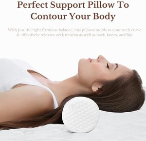 Rayon cổ CuộN gối cho sleeping2 gói bộ nhớ bọt tăng cường cổ tử cung vòng gối cho supportcylinder Ống gối giường - Product Image 5