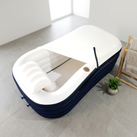Baignoire gonflable portable en PVC avec couvercle Pod de récupération en plastique adulte pliant plongeant pour un usage domestique dans la salle de bain