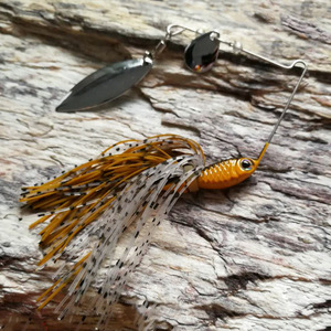 Señuelo giratorio compuesto de 11g con anzuelo de cabeza de plomo para pesca de lubina, señuelo de fondo marino, jig head, para caña individual, con doble barba giratoria - Product Image 3