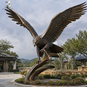 Sculpture d'<span class=keywords><strong>aigle</strong></span> en bronze, grande statue d'oiseau en vol, art animalier extérieur pour la décoration de jardin, villa, parc, hôtel, paysage - Product Image 5