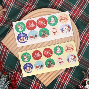 Etiquetas Adhesivas Decorativas Navideñas 2026, Resistentes al Agua, Redondas, con Diseño de Feliz Navidad - Product Image 3