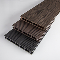 Technologie innovante, revêtement de sol moderne brossé pour applications résidentielles et commerciales en extérieur, terrasse en bois WPC ignifuge