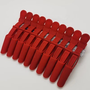 Venta al por mayor de pinzas de pelo de cocodrilo esmerilado multicolor para peluquería - Product Image 6