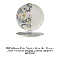 Assiette plate blanche Botanica 26 cm Mod. Monaco M1934