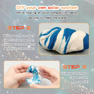 Giocattolo Educativo del Sistema Solare in Argilla Colorata, Kit Fai-da-Te per l'Insegnamento dei Pianeti per Bambini - Product Image 2