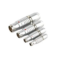 Connecteur d'aviation WAKEN compatible série T, étanche IP67, en laiton plaqué or, à insertion droite, avec contact PPS, pour montage sur panneau