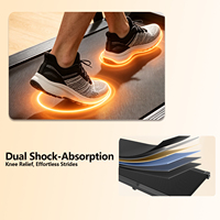 Tapis de course compact avec écran LED et poignée, machine de fitness portable pour la maison et le bureau