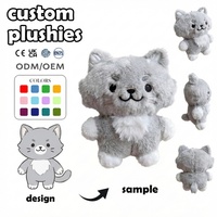 Fabricant de jouets en peluche personnalisés, mini-breloques de téléphone chat souriant moelleux, jouets surprise, porte-clés poupée en peluche Slikarstvo au design personnalisé